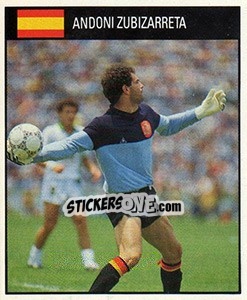 Sticker Andoni Zubizarreta - World Cup 1990 - Orbis