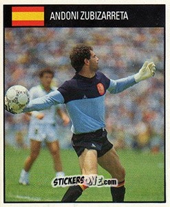 Sticker Andoni Zubizarreta - World Cup 1990 - Orbis