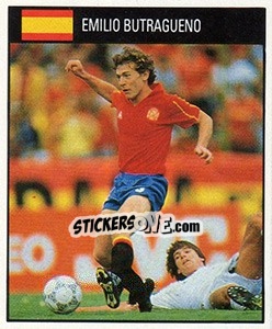Cromo Emilio Butragueno - World Cup 1990 - Orbis