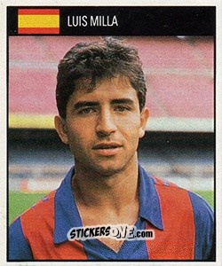 Cromo Luis Milla - World Cup 1990 - Orbis