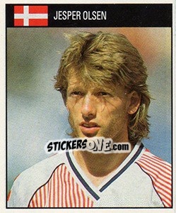 Figurina Jesper Olsen - World Cup 1990 n. 208 - Orbis