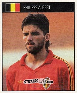 Sticker Philippe Albert - World Cup 1990 - Orbis