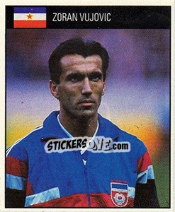 Sticker Zoran Vujovic - World Cup 1990 - Orbis