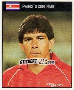 Sticker Evaristo Coronado - World Cup 1990 - Orbis