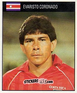 Sticker Evaristo Coronado - World Cup 1990 n. 305 - Orbis