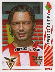 Cromo Sérgio Nunes - Futebol 2006-2007 - Panini