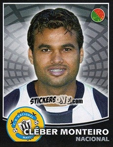 Cromo Cléber Monteiro - Futebol 2005-2006 - Panini