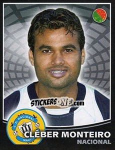 Sticker Cléber Monteiro - Futebol 2005-2006 n. 189 - Panini