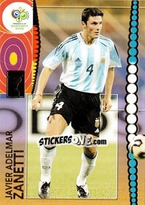 Sticker Javier Adelmar Zanetti - FIFA World Cup Germany 2006. Trading Cards n. 40 - Panini