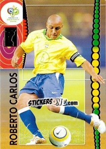 Sticker Roberto Carlos - FIFA World Cup Germany 2006. Trading Cards n. 56 - Panini