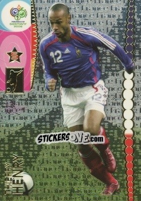Sticker Thierry Henry - FIFA World Cup Germany 2006. Trading Cards n. 109 - Panini