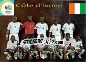 Sticker Côte d'Ivoire - FIFA World Cup Germany 2006. Trading Cards n. 11 - Panini