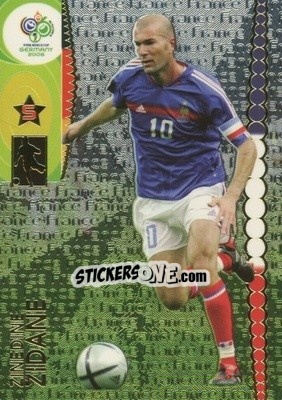 Sticker Zinedine Zidane - FIFA World Cup Germany 2006. Trading Cards n. 106 - Panini