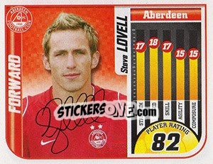Sticker Steve Lovell - Scottish Premier League 2005-2006 n. 21 - Panini