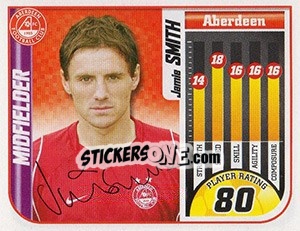 Sticker Jaime Smith - Scottish Premier League 2005-2006 n. 25 - Panini