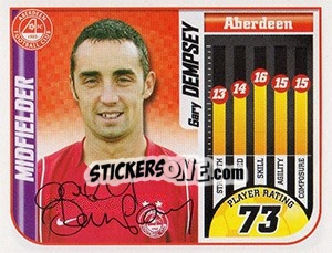 Sticker Gary Dempsey - Scottish Premier League 2005-2006 n. 29 - Panini