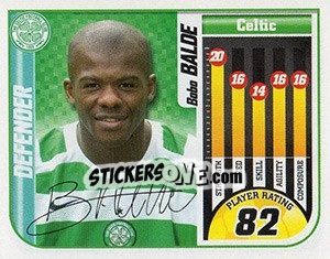 Sticker Bobo Balde - Scottish Premier League 2005-2006 - Panini