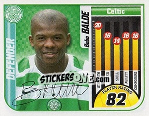 Figurina Bobo Balde - Scottish Premier League 2005-2006 n. 49 - Panini