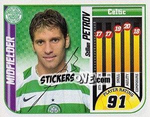 Sticker Stiliyan Petrov - Scottish Premier League 2005-2006 n. 53 - Panini