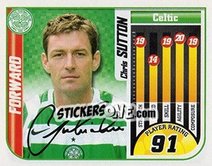Sticker Chris Sutton - Scottish Premier League 2005-2006 - Panini
