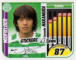 Sticker Shunsuke Nakamura - Scottish Premier League 2005-2006 - Panini