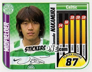Sticker Shunsuke Nakamura - Scottish Premier League 2005-2006 n. 58 - Panini