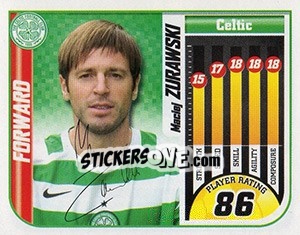 Sticker Maciej Zurawski - Scottish Premier League 2005-2006 n. 60 - Panini
