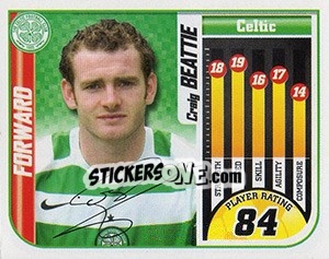 Sticker Craig Beattie - Scottish Premier League 2005-2006 - Panini