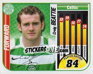 Sticker Craig Beattie - Scottish Premier League 2005-2006 n. 62 - Panini