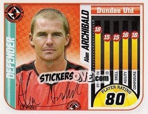 Figurina Alan Archibald - Scottish Premier League 2005-2006 n. 80 - Panini