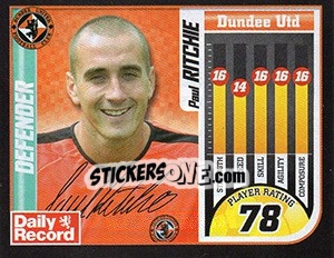 Sticker Paul Ritchie - Scottish Premier League 2005-2006 - Panini