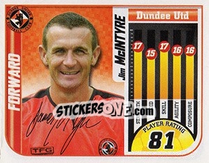 Sticker Jim McIntyre - Scottish Premier League 2005-2006 - Panini