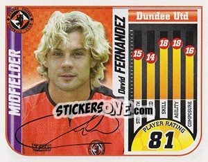 Sticker David Fernandez - Scottish Premier League 2005-2006 n. 90 - Panini