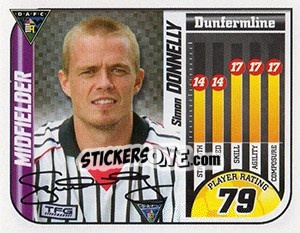 Sticker Simon Donnelly - Scottish Premier League 2005-2006 - Panini