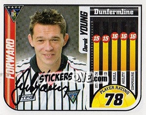 Sticker Derek Young - Scottish Premier League 2005-2006 n. 135 - Panini