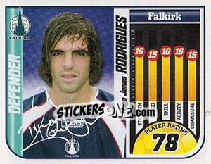 Sticker Tiago Jonas Rodrigues - Scottish Premier League 2005-2006 - Panini