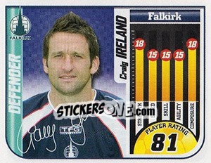Sticker Craig Ireland - Scottish Premier League 2005-2006 n. 156 - Panini