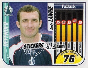 Figurina Andy Lawrie - Scottish Premier League 2005-2006 n. 158 - Panini