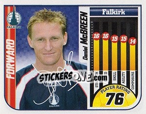 Sticker Daniel McBreen - Scottish Premier League 2005-2006 - Panini
