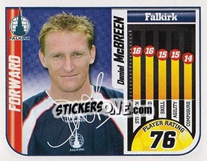 Sticker Daniel McBreen - Scottish Premier League 2005-2006 n. 160 - Panini