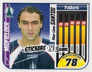 Figurina Vitor Lima Santos - Scottish Premier League 2005-2006 - Panini