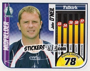 Sticker John O'Neil - Scottish Premier League 2005-2006 n. 166 - Panini