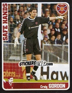 Sticker Craig Gordon (Safe Hands) - Scottish Premier League 2005-2006 n. 181 - Panini