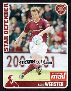 Sticker Andy Webster (Star Defender) - Scottish Premier League 2005-2006 n. 184 - Panini