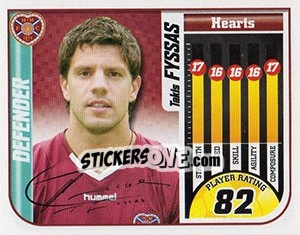 Cromo Takis Fyssas - Scottish Premier League 2005-2006 - Panini