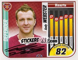 Sticker Andy Webster - Scottish Premier League 2005-2006 n. 189 - Panini