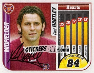 Sticker Paul Hartley - Scottish Premier League 2005-2006 - Panini