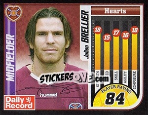 Sticker Julien Brellier - Scottish Premier League 2005-2006 n. 196 - Panini