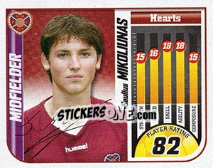 Sticker Saulius Mikoliunas - Scottish Premier League 2005-2006 n. 197 - Panini