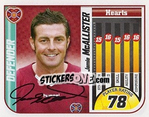 Figurina Jamie McAllister - Scottish Premier League 2005-2006 - Panini
